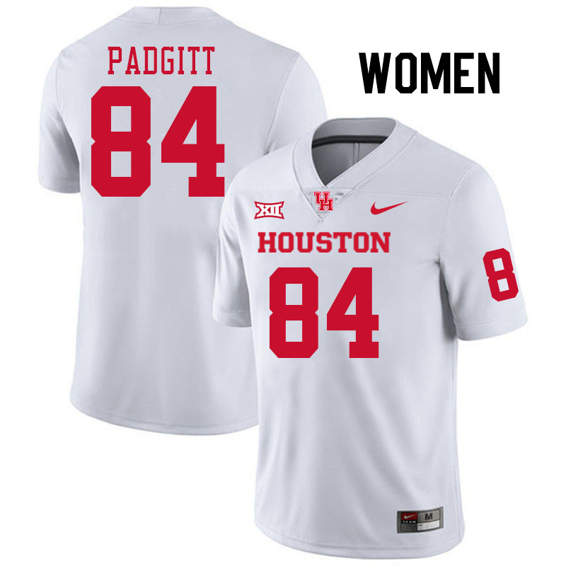 Women #84 Samuel Padgitt Houston Cougars College Football Jerseys Stitched-White